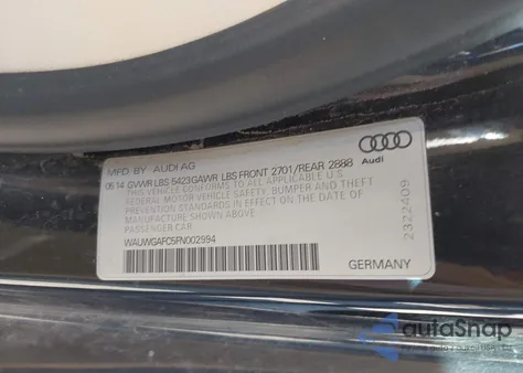 2015 Audi A7 3.0T Premium Plus z USA, uszkodzony, nr VIN WAUWGAFC5FN002994